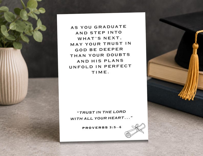 Christian Graduation Gift Scripture Encouragement Cards for Graduates ...