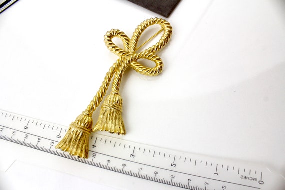 Givenchy Statement Large Matte Gold tone Tassel  … - image 5
