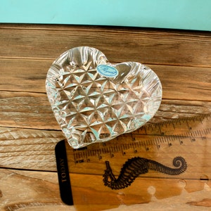 Vintage Crystal Rogaska Yugoslavia  Handmade Heart  shaped Paperweight made in Yugoslavia - Gift - Decor #3010