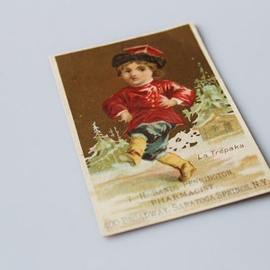 La Trepaka Russische Tänzerin Viktorianische Handelskarte c 1880s #2960