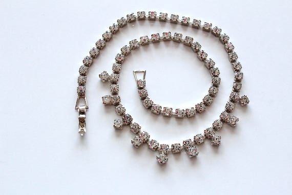 signed Jewelry Fashions  Crystal  wedding necklace - image 9