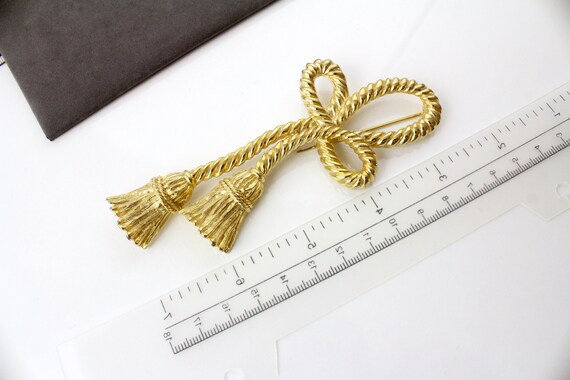 Givenchy Statement Large Matte Gold tone Tassel  … - image 9