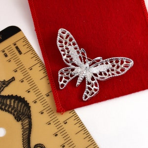 Vintage Sarah Coventry Silver tone Butterly   brooch # 2751