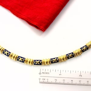 Joan Rivers Classics Collection Dark Blue  Enamel  Link  Bracelet #2946/2