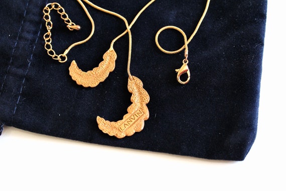 Collier Gourmette Lanvin Vintage - Collier Signé Haute Couture Authentique