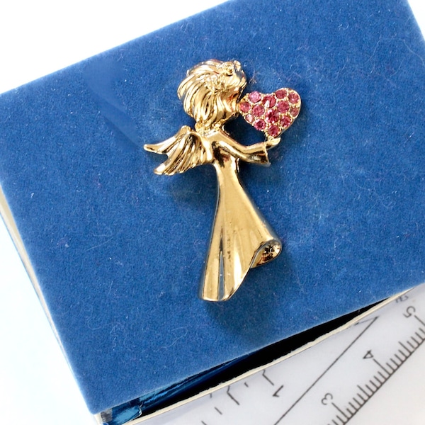 Vintage Avon  Nina Ricci  NR  Angel  Small Brooch  Pin , Christmas Brooch Pin Original Box #2751