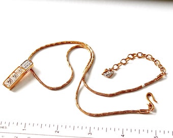 Swarovski gold tone necklace Marked with Swan # 1107