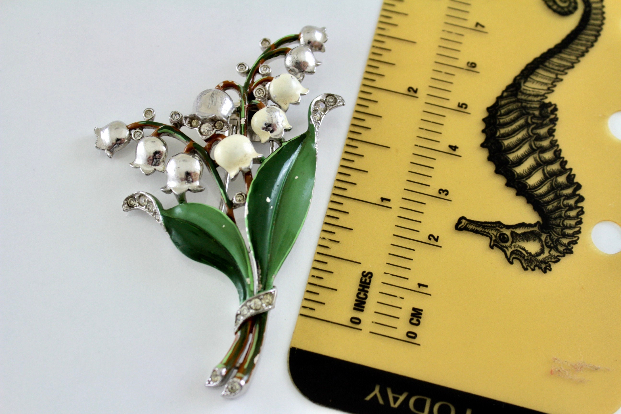 Rare Vintage Signed Crown Trifari Alfred Philippe Lily of the
