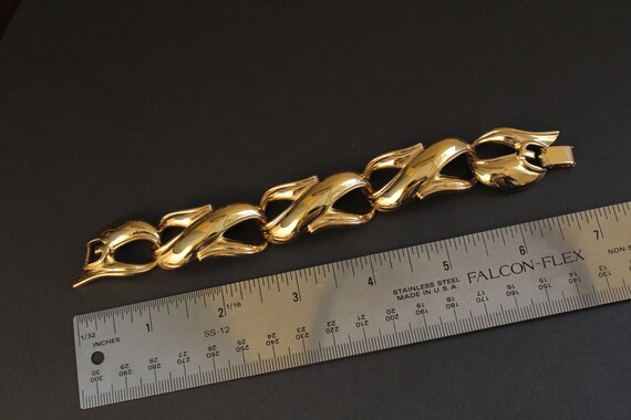 Signed Hubert GIVENCHY  Statement Gold tone Link … - image 7