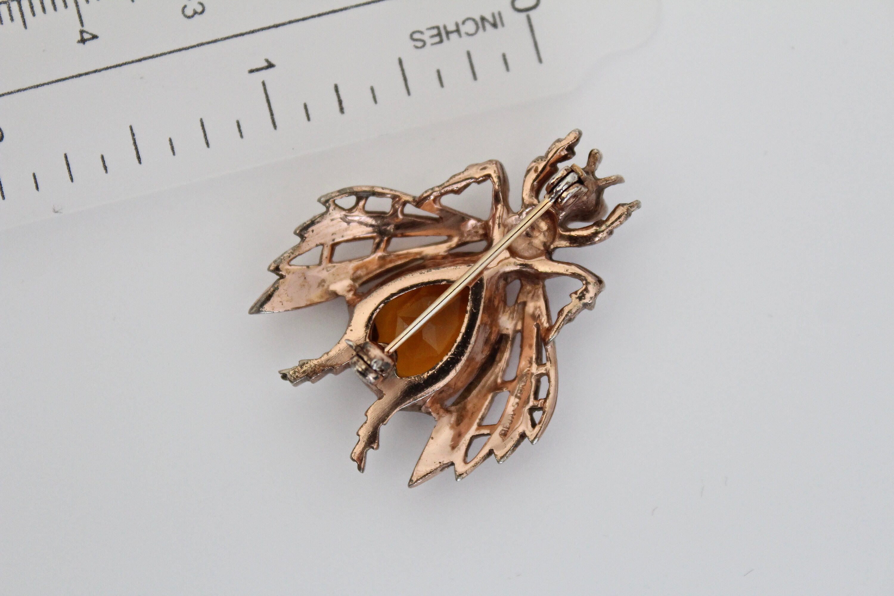Rare Trifari Royal Crown sterling vermeil brooch #140779