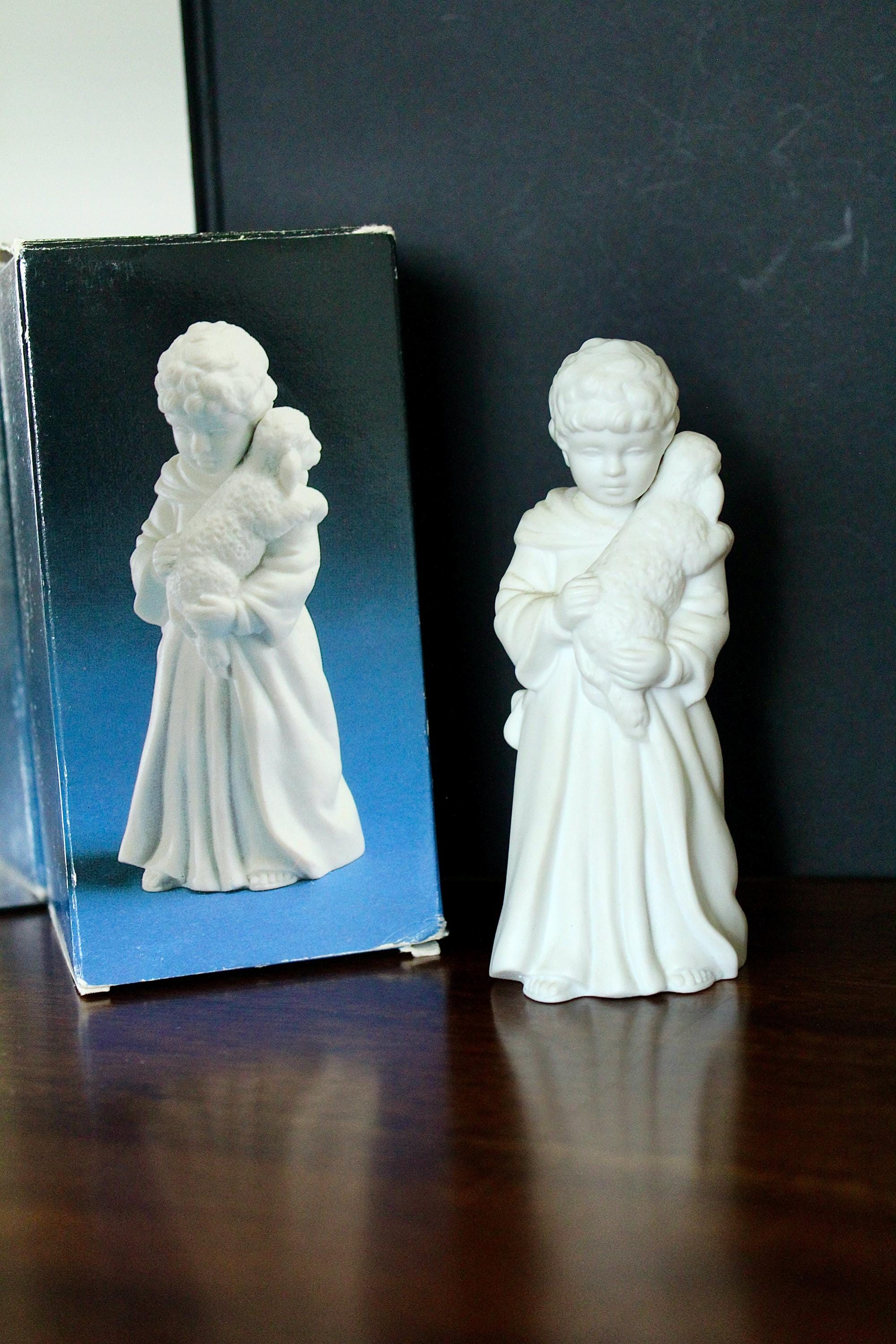Vintage Avon White China THE SHEPHERD BOY Porcelain Figurine 1983