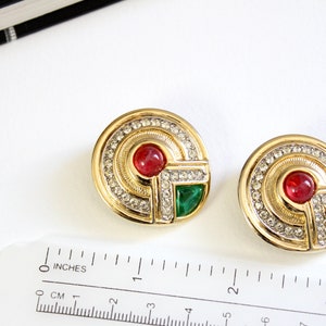 1980s David Grau Barcelona  Fashion   Earrings  clip on / Wedding/Crystal with fred  GRIPOIX glass cabochons #