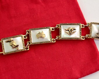 Vintage ALBON 292 Australian Souvenir Mother-of-pearl Panel