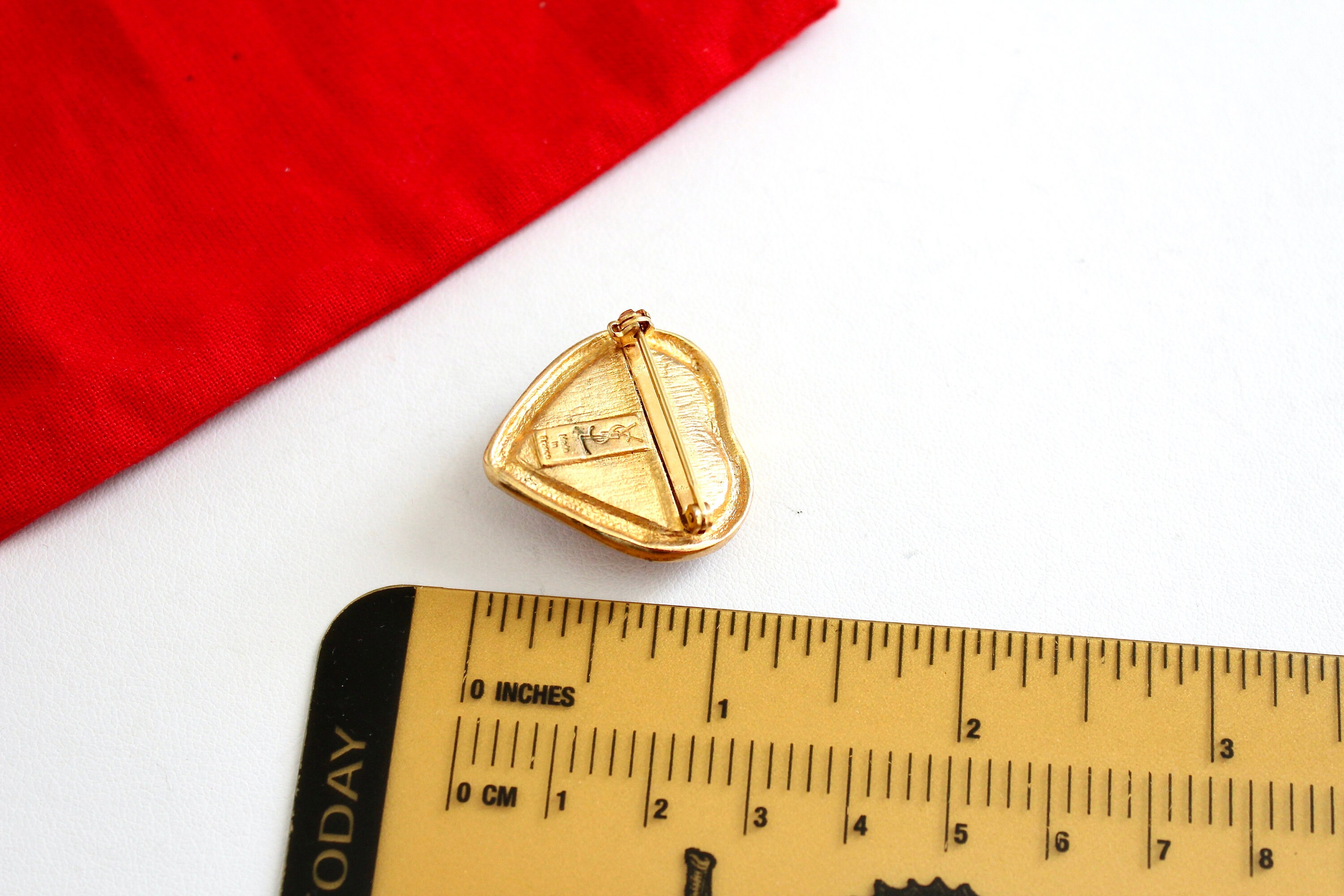 Vintage YSL Red Lucite Heart Brooch - French Couture Jewelry - Etsy