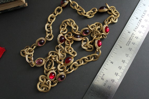 ブランデー YSL Vintage Statement YSL Yves Saint Laurent Chain Necklacewith