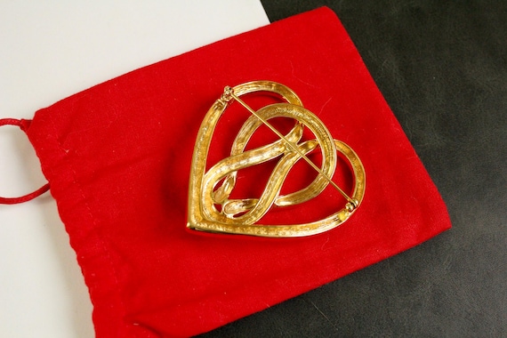 Vintage signed Givenchy Statement Large Gold tone… - image 3