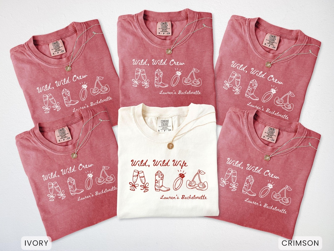 Personalized Wild Wild Wife Bachelorette Comfort Colors Shirt, Custom Last Rodeo Bridal Pa