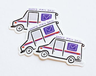 Happy Mail Day Glossy Vinyl Sticker Set