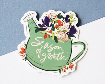 Grand sticker floral en vinyle mat Season of Growth