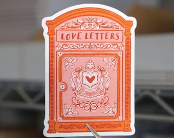 Liebesbriefe Vintage Mailbox Matte *Mirror Edition* Aufkleber