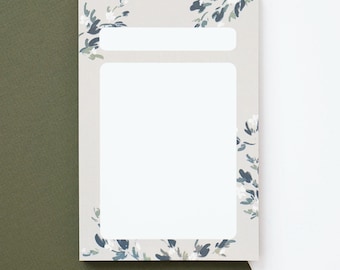 Neutral Floral klein Notizblock, Memo Pad