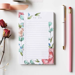 May Floral To-Do List Notepad, Memo Pad