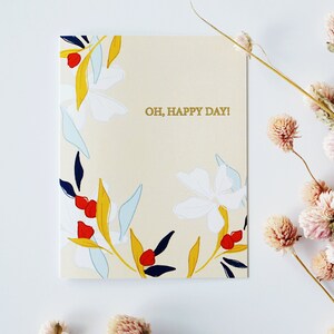 Oh Happy Day Gold Foil Card, Elke Gelegenheid Kaart, A2 Formaat Kaart