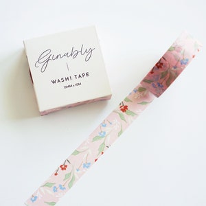 Baby Pink Floral Washi Tape