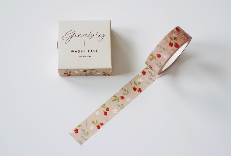 Strawberry Illustration Washi Tape image 2