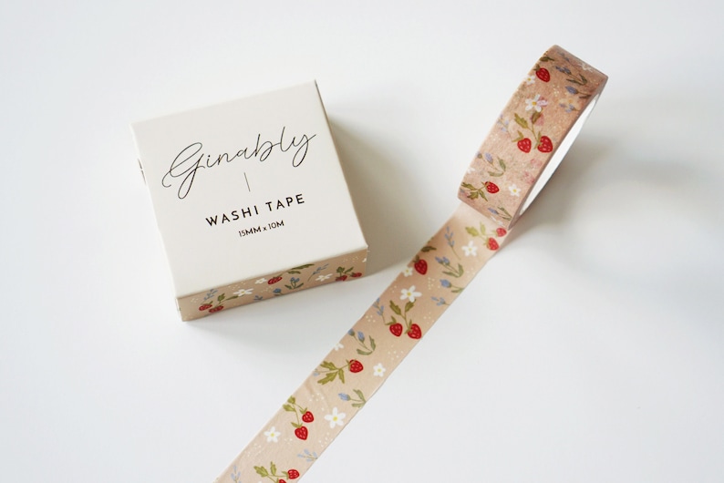 Strawberry Illustration Washi Tape image 1