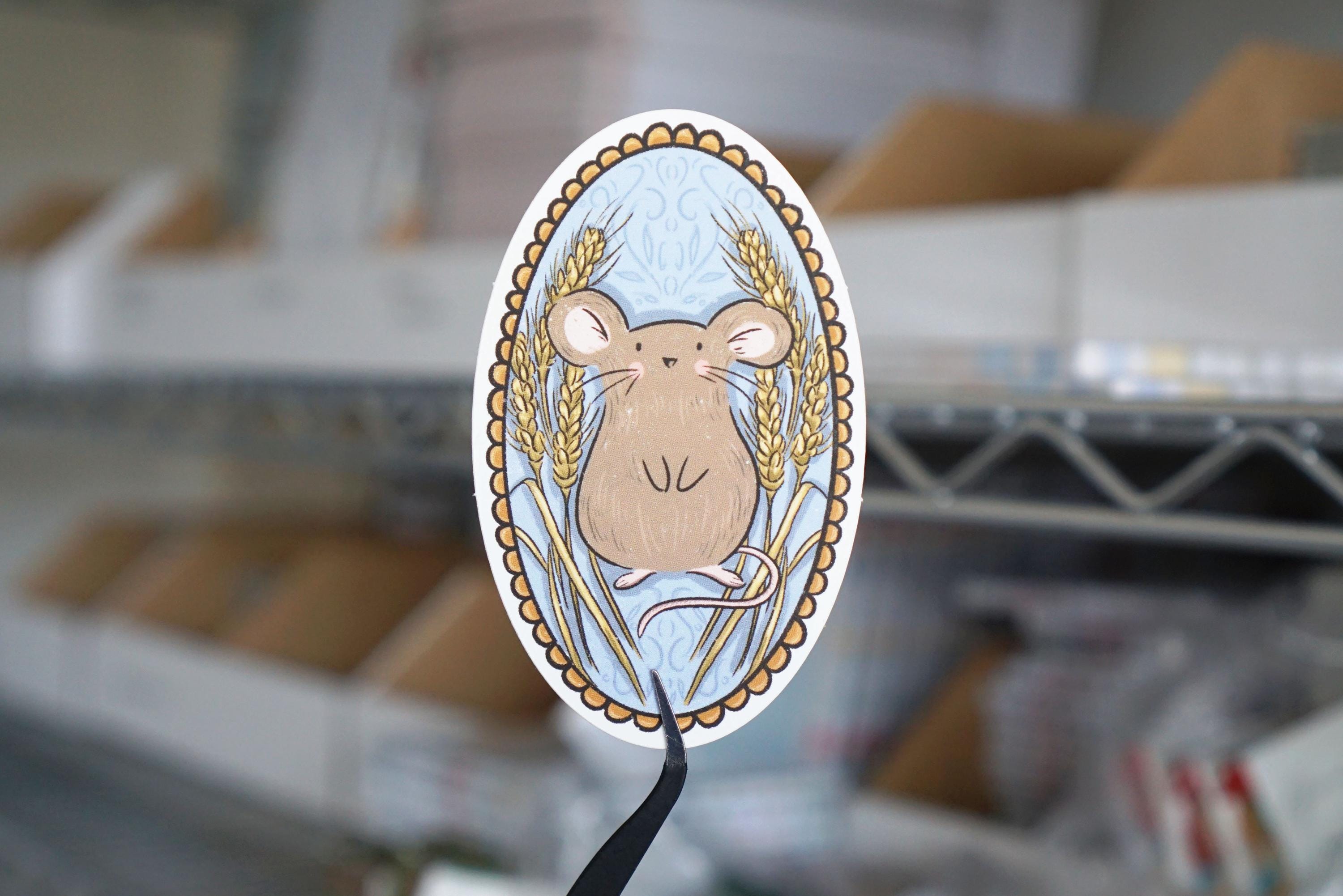 Mouse Cottage Core Chinese Zodiac Matte Sticker