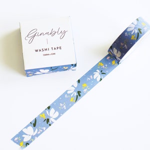 Cloud Blue Floral Washi Tape