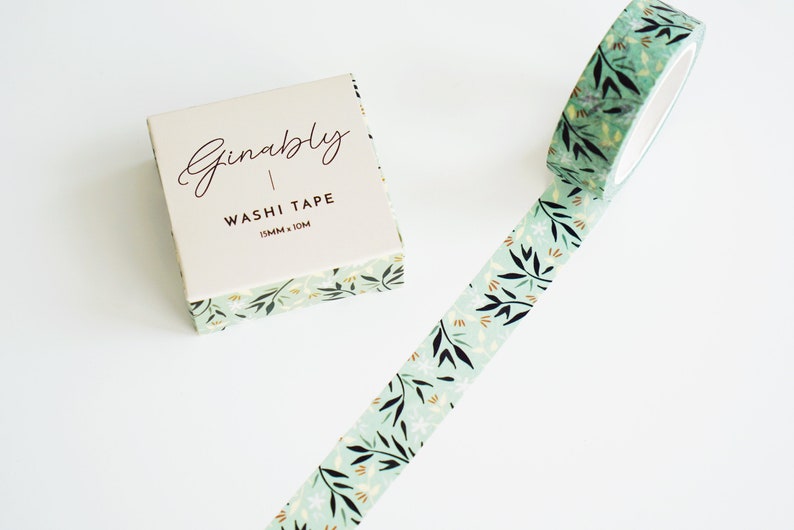 Light Green Foliage Washi Tape image 1