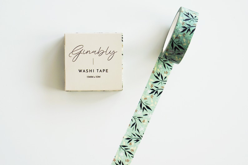 Light Green Foliage Washi Tape image 2