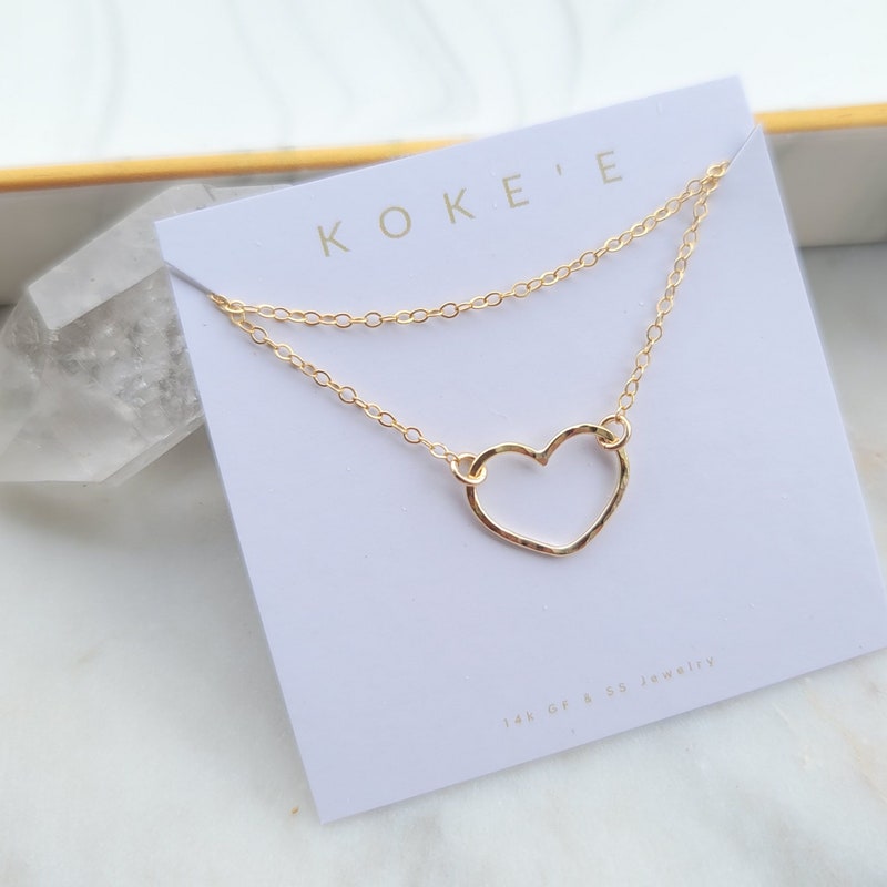 SMALL OPEN HEART NECKLACE main image 1