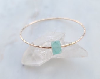 Sea Glass Bangle | Beach Bangle | Hammered Bangle | Ocean Bangle | Stacking Bangle