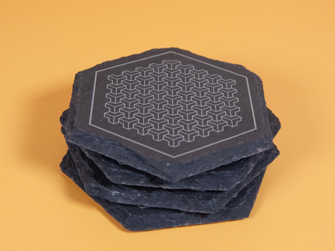 Interlocking Stacking Coaster Interlocking Y | Slate Stone Coaster - Etsy