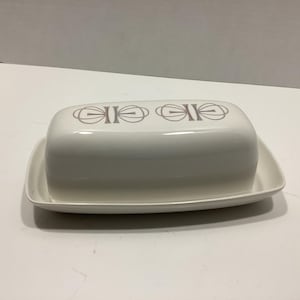 Vintage Franciscan - Merry Go Round -Covered Butter Dish - MCM - Mid Century Modern - Whitestone Ware