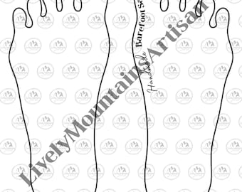 Printable PDF Barefoot Sandal Display Card Market Tag Display