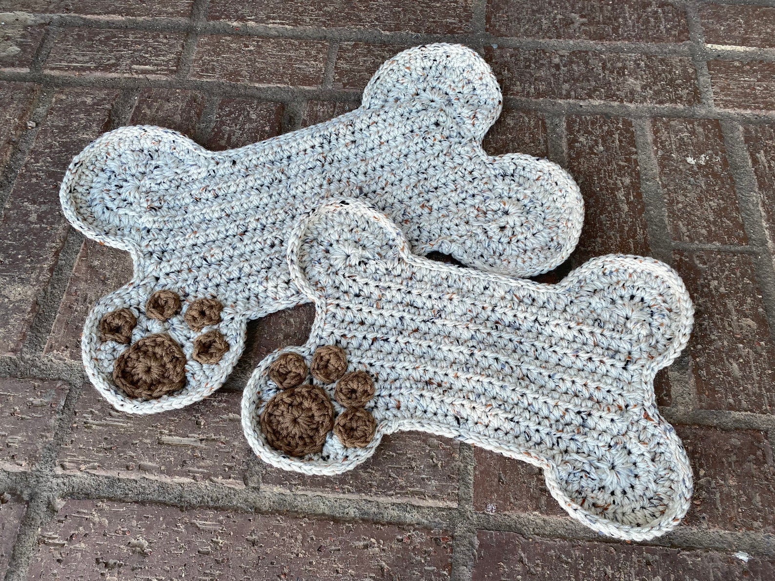 Crochet Dog Placemat Food Mat Pet Placemat Food Dish Dog Etsy