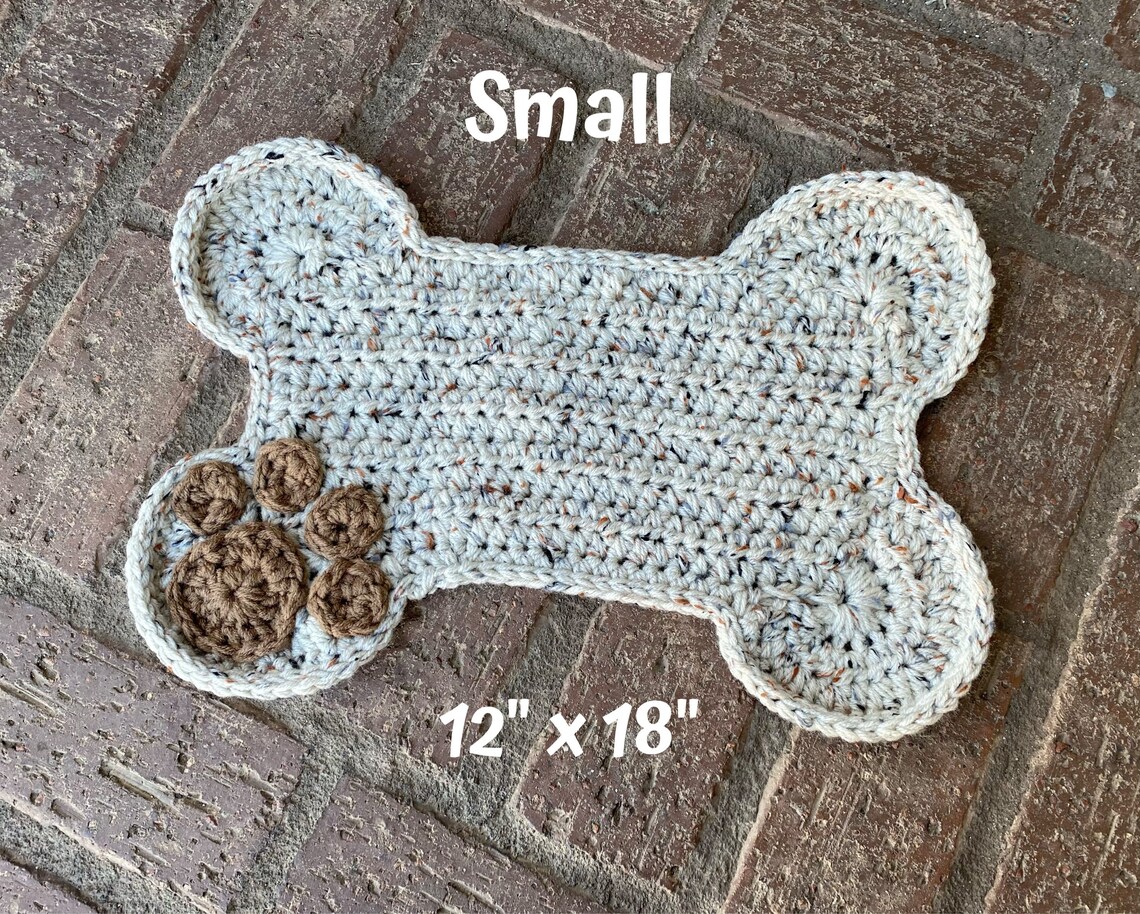 Crochet Dog Placemat Food Mat Pet Placemat Food Dish Dog Etsy