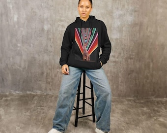 Sudadera con capucha de llama psicodélica