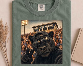 Home of the Panthers Shirt, Custom Panthers Tees, Custom Mascot Shirt, School Spirit Shirt, Panther Teacher Shirt, Team Spirit Wear