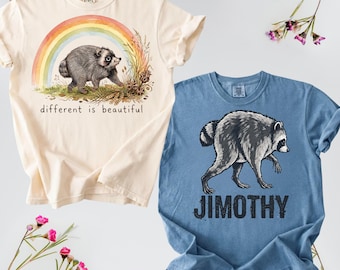 Jimothy Raccoon Meme T-Shirt, Funny Raccoon PNG, Seattle Raccoon Meme, Trash Panda Graphic, Cute Wildlife Gift, Viral Animal Tee