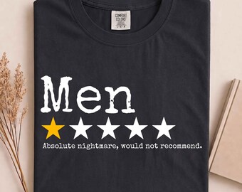 Men One Star Review Shirt, Funny Sarcastic Men Tee, Would Not Recommend Shirt, Dating Humor Tee, Single Life Gift for Men