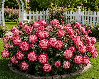 Cherry Parfait Rose Plant Live, Fragrant Hybrid Tea Rose Flowers Well Rooted Plant for Planting Indoor Outdoor, 4-6 Inch Tall, No Pot
