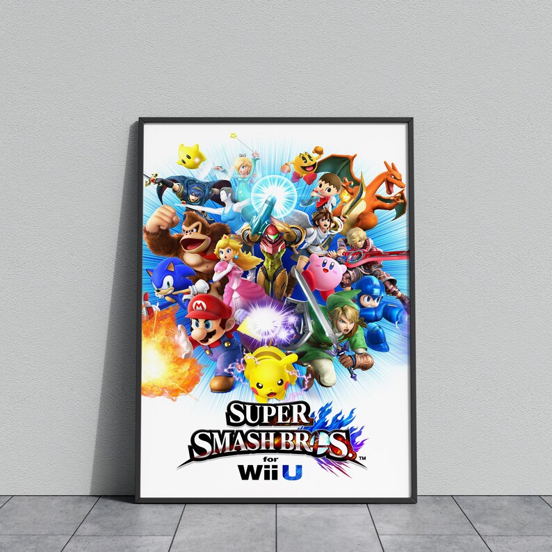 Super Smash Bros Poster | Mario Wall Art | Game Print - Etsy
