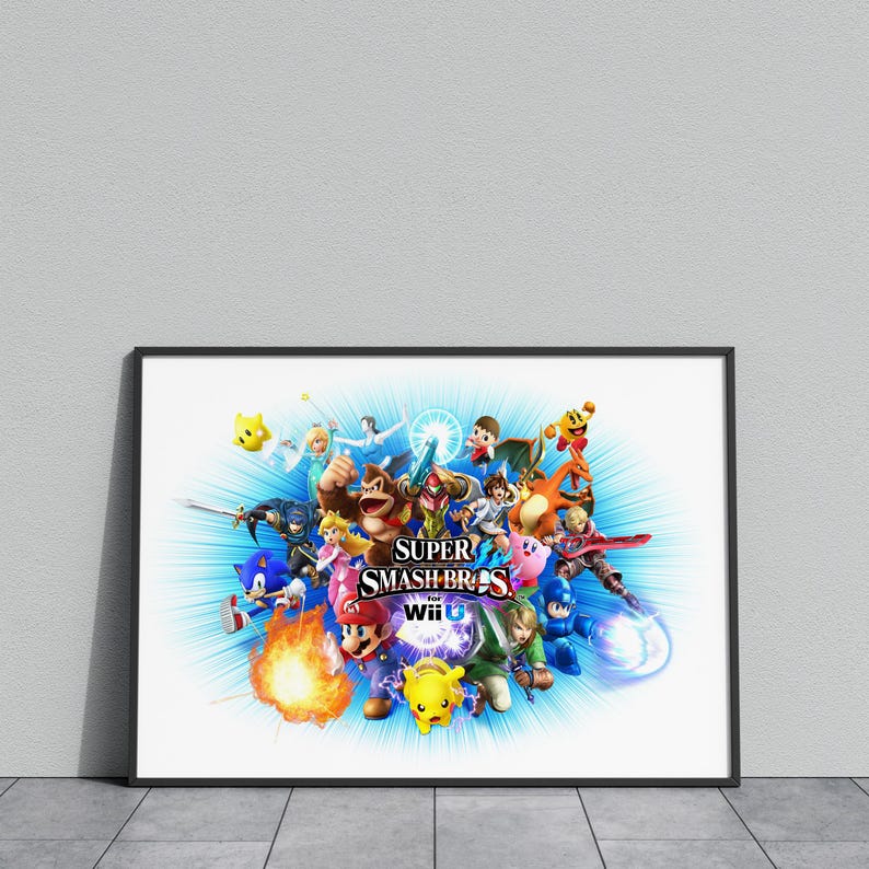 Super Smash Bros Poster | Mario Wall Art | Game Print - Etsy