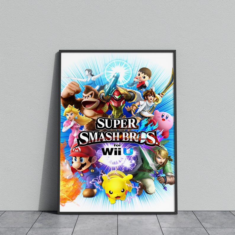 Super Smash Bros Poster | Mario Wall Art | Game Print - Etsy