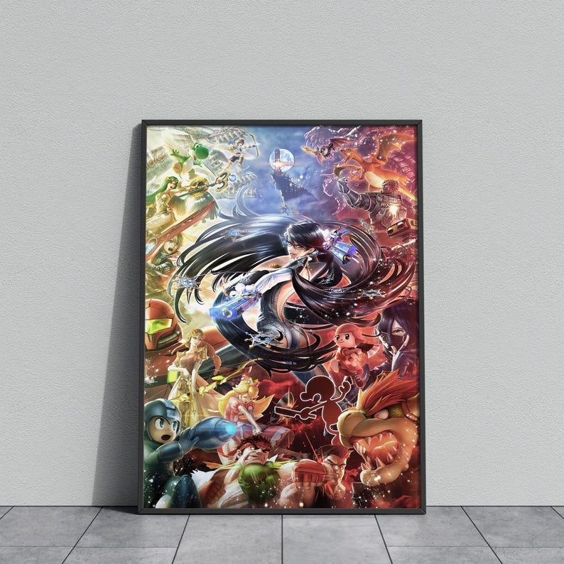 Super Smash Bros Poster | Mario Wall Art | Game Print - Etsy